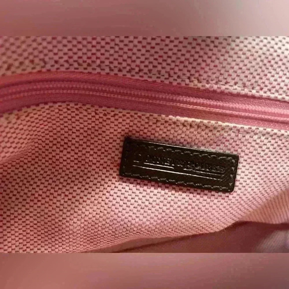 Dooney & Bourke Tan/Brown Jacquard DB Monogram Y2K Hobo Leather Shoulder Bag - Picture 11 of 16